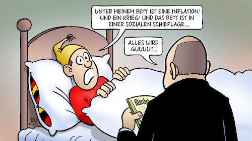 Cartoon: Gute-Nacht-Geschichte (medium) by Harm Bengen tagged gute,nacht,geschichte,bett,michel,inflation,krieg,sozialen,schieflage,angst,vorlesen,scholz,märchen,alles,wird,gut,harm,bengen,cartoon,karikatur,gute,nacht,geschichte,bett,michel,inflation,krieg,sozialen,schieflage,angst,vorlesen,scholz,märchen,alles,wird,gut,harm,bengen,cartoon,karikatur