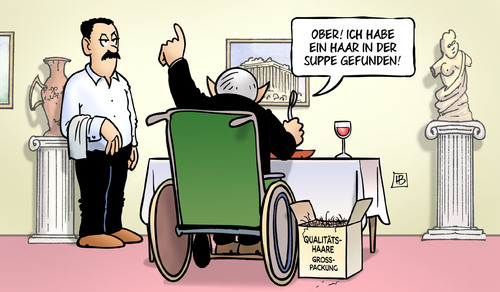 Cartoon: Haar in Suppe (medium) by Harm Bengen tagged ober,haar,suppe,haare,grosspackung,restaurant,grieche,griechenland,essen,beschwerde,schaeuble,finanzminister,hilfpaket,rettungspaket,kredite,schulden,eu,rettungsschirm,iwf,ezb,syriza,tsipras,harm,bengen,cartoon,karikatur,ober,haar,suppe,haare,grosspackung,restaurant,grieche,griechenland,essen,beschwerde,schaeuble,finanzminister,hilfpaket,rettungspaket,kredite,schulden,eu,rettungsschirm,iwf,ezb,syriza,tsipras,harm,bengen,cartoon,karikatur