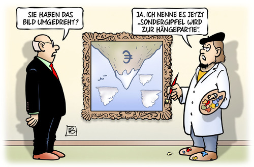 Cartoon: Hängepartie (medium) by Harm Bengen tagged bild,maler,künstler,umdrehen,sondergipfel,hängepartie,grexit,troika,institutionen,eu,ezb,iwf,griechenland,pleite,schulden,harm,bengen,cartoon,karikatur,bild,maler,künstler,umdrehen,sondergipfel,hängepartie,grexit,troika,institutionen,eu,ezb,iwf,griechenland,pleite,schulden,harm,bengen,cartoon,karikatur