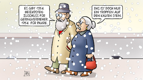 Cartoon: Heizkostenzuschuss (medium) by Harm Bengen tagged heizkostenzuschuss,geringverdiener,tropfen,auf,kalten,stein,susemil,winter,schnee,harm,bengen,cartoon,karikatur,heizkostenzuschuss,geringverdiener,tropfen,auf,kalten,stein,susemil,winter,schnee,harm,bengen,cartoon,karikatur