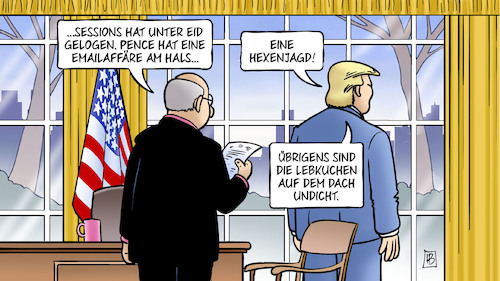 Cartoon: Hexenjagd (medium) by Harm Bengen tagged vizepräsident,pence,emailaffäre,hexenjagd,lebkuchen,märchen,justizminister,sessions,eid,lügen,russland,kontakte,trump,oval,office,präsident,usa,harm,bengen,cartoon,karikatur,vizepräsident,pence,emailaffäre,hexenjagd,lebkuchen,märchen,justizminister,sessions,eid,lügen,russland,kontakte,trump,oval,office,präsident,usa,harm,bengen,cartoon,karikatur