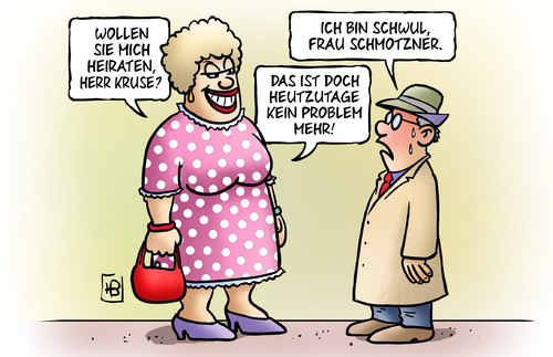 Cartoon: Homo-Ehe (medium) by Harm Bengen tagged homoehe,homosexualität,schwul,lesbisch,lebensgemeinschaft,gleichstellung,gleichberechtigung,heirat,hochzeit,homoehe,homosexualität,schwul,lesbisch,lebensgemeinschaft,gleichstellung,gleichberechtigung,heirat,hochzeit,liebe