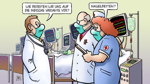 Cartoon: Indische Variante (medium) by Harm Bengen tagged indische,variante,corona,mutation,krankenhaus,arzt,krankenschwester,intensivstation,intensivmedizin,fakir,nagelbetten,harm,bengen,cartoon,karikatur,indische,variante,corona,mutation,krankenhaus,arzt,krankenschwester,intensivstation,intensivmedizin,fakir,nagelbetten,harm,bengen,cartoon,karikatur