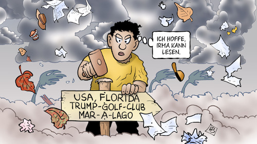 Cartoon: Irma und Trump (medium) by Harm Bengen tagged irma,trump,usa,florida,golfclub,hurrikan,wirbelsturm,karik,klimaerwärmung,klimawandel,harm,bengen,cartoon,karikatur,irma,trump,usa,florida,golfclub,hurrikan,wirbelsturm,karik,klimaerwärmung,klimawandel,harm,bengen,cartoon,karikatur