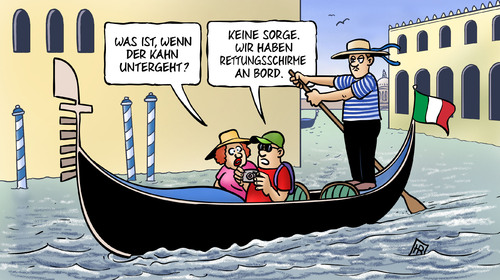 Cartoon: Italien-Rettung (medium) by Harm Bengen tagged italien,rettung,rettungsschirme,krise,eu,euro,staatsschulden,staatsanleihen,geld,kredit,untergang,spekulation,zocken,maerkte,finanzmarkt,gondel,gondoliere,venedig,venezia,monti,italien,rettung,rettungsschirme,krise,euro,staatsschulden,staatsanleihen