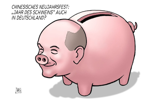 Cartoon: Jahr des Schweins (medium) by Harm Bengen tagged chinesisches,neujahrsfest,jahr,des,schweins,sparschwein,sparen,haushaltsloch,finanzminister,olaf,scholz,deutschland,harm,bengen,cartoon,karikatur,chinesisches,neujahrsfest,jahr,des,schweins,sparschwein,sparen,haushaltsloch,finanzminister,olaf,scholz,deutschland,harm,bengen,cartoon,karikatur