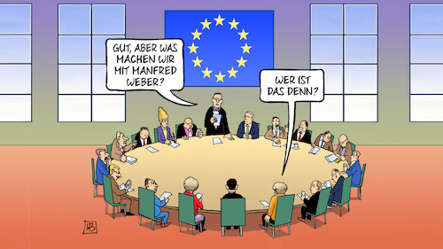 Cartoon: Juncker-Nachfolge (medium) by Harm Bengen tagged juncker,nachfolger,kommissionspräsident,eu,europa,manfred,weber,gipfel,merkel,harm,bengen,cartoon,karikatur,juncker,nachfolger,kommissionspräsident,eu,europa,manfred,weber,gipfel,merkel,harm,bengen,cartoon,karikatur