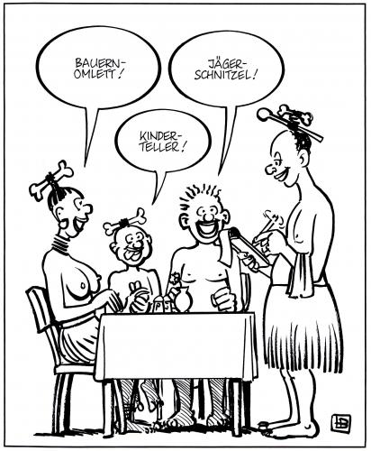 Cartoon: Kinderteller (medium) by Harm Bengen tagged 