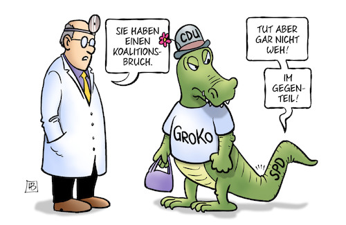 Cartoon: Koalitionsbruch (medium) by Harm Bengen tagged koalitionsbruch,merkel,ehe,fuer,alle,homoehe,gleichberechtigung,abstimmung,bundestagswahl,cdu,csu,spd,krokodil,arzt,harm,bengen,cartoon,karikatur,koalitionsbruch,merkel,ehe,fuer,alle,homoehe,gleichberechtigung,abstimmung,bundestagswahl,cdu,csu,spd,krokodil,arzt,harm,bengen,cartoon,karikatur