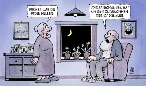 Cartoon: Kohlestromanteil (medium) by Harm Bengen tagged glühbirne,birne,heller,kohlestromanteil,strom,energie,dunkler,susemil,dunkelheit,harm,bengen,cartoon,karikatur,glühbirne,birne,heller,kohlestromanteil,strom,energie,dunkler,susemil,dunkelheit,harm,bengen,cartoon,karikatur