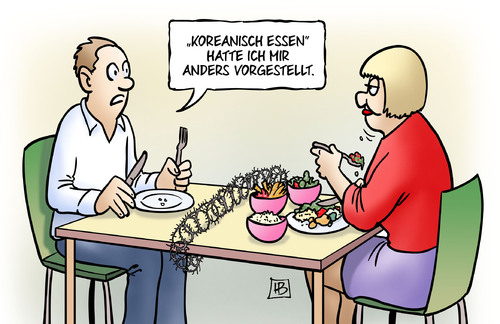 Koreanisch Essen De Harm Bengen Politica Cartoon Toonpool