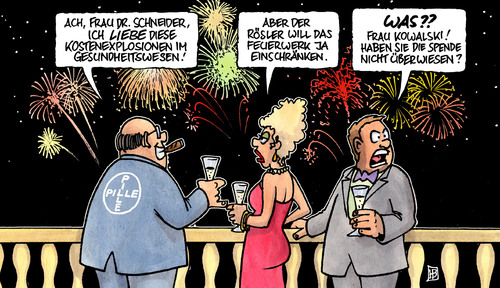 Cartoon: Kostenexplosion (medium) by Harm Bengen tagged kostenexplosion,gesundheitsminister,roesler,pharmaindustrie,kostenbegrenzung,preise,medikamente,zwangsrabatte,preismoratorium,kostenbremse,monopol,krankenkassen,feuerwerk,pharmaindustrie,roesler,pharmabranche,gesundheit,gesundheitsreform,elefant,fliege,mücke,gesundheitsminister,lobbyismus,fdp,politik,gesundheitspolitik,kosten,preise,medikamente,zwangsrabatte,kostenbremse,monopol,krankenkassenjavascriptvoidchangeselectptagsform76325,technique,feuerwerk