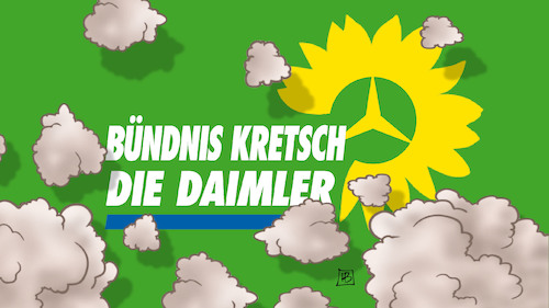 Cartoon: Kretschmann und Daimler (medium) by Harm Bengen tagged kretschmann,daimler,buendnis,gruene,abgasskandal,fahrverbote,stuttgart,harm,bengen,cartoon,karikatur,kretschmann,daimler,buendnis,gruene,abgasskandal,fahrverbote,stuttgart,harm,bengen,cartoon,karikatur