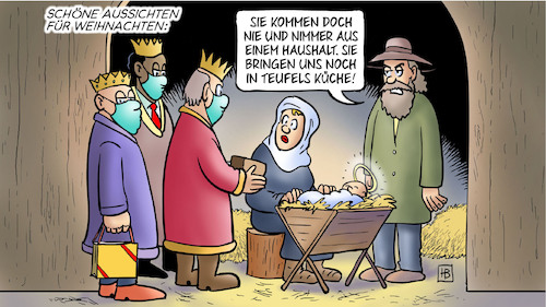 Cartoon: Krippen-Aussichten (medium) by Harm Bengen tagged aussichten,weihnachten,krippe,maria,josef,jesus,heilige,drei,könige,masken,haushalt,corona,harm,bengen,cartoon,karikatur,aussichten,weihnachten,krippe,maria,josef,jesus,heilige,drei,könige,masken,haushalt,corona,harm,bengen,cartoon,karikatur