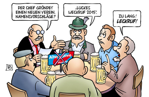 Cartoon: Leckruf (medium) by Harm Bengen tagged chef,verein,namensvorschlag,weckruf,lang,leckruf,afd,nachtreten,lucke,petry,austreten,partei,rechts,populisten,harm,bengen,cartoon,karikatur,chef,verein,namensvorschlag,weckruf,lang,leckruf,afd,nachtreten,lucke,petry,austreten,partei,rechts,populisten,harm,bengen,cartoon,karikatur