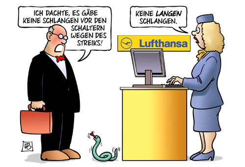 Lufthansa-Schlange