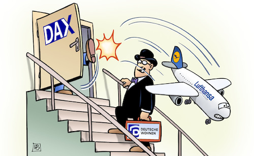 Cartoon: Lufthansa aus DAX (medium) by Harm Bengen tagged lufthansa,flugzeug,treppe,tuer,dax,börse,aktien,rauswurf,fusstritt,deutsche,wohnen,abstieg,aufstieg,wirtschaft,harm,bengen,cartoon,karikatur,lufthansa,flugzeug,treppe,tuer,dax,börse,aktien,rauswurf,fusstritt,deutsche,wohnen,abstieg,aufstieg,wirtschaft,harm,bengen,cartoon,karikatur