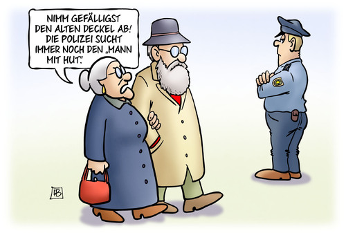 Cartoon: Mann mit Hut (medium) by Harm Bengen tagged polizei,deckel,mann,hut,ehemann,terror,belgien,brüssel,anschlag,islamisten,fahndung,susemil,harm,bengen,cartoon,karikatur,polizei,deckel,mann,hut,ehemann,terror,belgien,brüssel,anschlag,islamisten,fahndung,susemil,harm,bengen,cartoon,karikatur