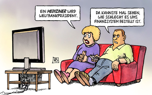 Cartoon: Mediziner (medium) by Harm Bengen tagged mediziner,weltbankpräsident,gesundheit,finanzsystem,kapitalismus,jim,yong,kim,fachmann,usa,mediziner,gesundheit,weltbankpräsident,finanzsystem,kapitalismus,jim yong kim,usa,fachmann,jim,yong,kim