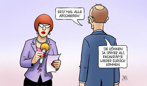 Cartoon: Merz-Abschiebungen (medium) by Harm Bengen tagged merz,cdu,csu,abschieben,abschiebungen,fachkräftemangel,einbürgerung,interview,harm,bengen,cartoon,karikatur,merz,cdu,csu,abschieben,abschiebungen,fachkräftemangel,einbürgerung,interview,harm,bengen,cartoon,karikatur