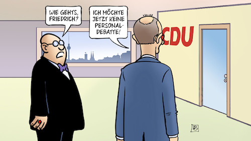 Cartoon: Merz-Personaldebatte (medium) by Harm Bengen tagged merz,friedrich,cdu,berlin,personaldebatte,harm,bengen,cartoon,karikatur,merz,friedrich,cdu,berlin,personaldebatte,harm,bengen,cartoon,karikatur