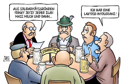 Cartoon: Milch-Mass (medium) by Harm Bengen tagged solidarität,trinken,saufen,stammtisch,bier,mass,milch,preisverfall,bauern,laktose,intoleranz,harm,bengen,cartoon,karikatur,solidarität,trinken,saufen,stammtisch,bier,mass,milch,preisverfall,bauern,laktose,intoleranz,harm,bengen,cartoon,karikatur