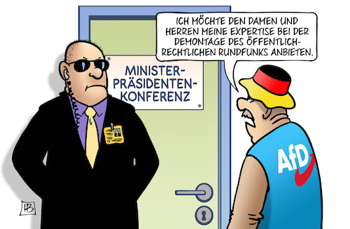 Cartoon: MPK und Rundfunk (medium) by Harm Bengen tagged mpk,expertise,demontage,zerschlagung,öffentlich,rechtlicher,rundfunk,ministerpräsidentenkonferenz,security,afd,harm,bengen,cartoon,karikatur,mpk,expertise,demontage,zerschlagung,öffentlich,rechtlicher,rundfunk,ministerpräsidentenkonferenz,security,afd,harm,bengen,cartoon,karikatur