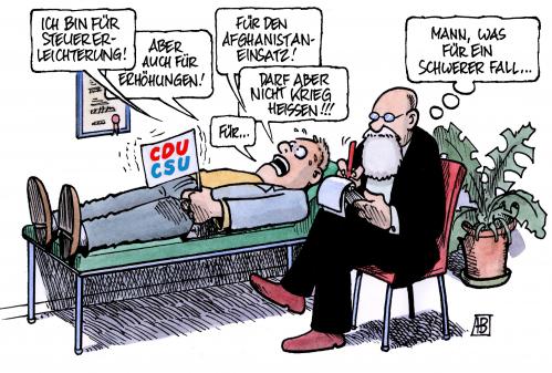 Cartoon: Multiple Parteienpersönlichkeit (medium) by Harm Bengen tagged multiple,persönlichkeit,cdu,csu,wahlkampf,programm,steuererhöhung,steuererleichterung,mehrwertsteuer,spitzensteuersatz,merkel,streit,psychiater,couch,schizophren,multiple persönlichkeit,cdu,csu,wahlkampf,programm,steuererhöhung,steuererleichterung,mehrwertsteuer,spitzensteuersatz,wahl,wahlen,steuer,steuern,steuerzahler,angela merkel,streit,psychiater,couch,schizophren,multiple,persönlichkeit,angela,merkel