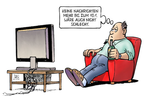 Cartoon: Nachrichten-Pause (medium) by Harm Bengen tagged nachrichten,pause,tv,corona,harm,bengen,cartoon,karikatur,nachrichten,pause,tv,corona,harm,bengen,cartoon,karikatur