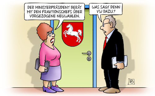 Cartoon: Niedersachen-Neuwahl (medium) by Harm Bengen tagged fraktionschefs,dieselskandal,abgasskandal,vw,regierungserklärung,weil,ministerpräsident,niedersachsen,neuwahlen,schreiben,landtagswahlen,harm,bengen,cartoon,karikatur,fraktionschefs,dieselskandal,abgasskandal,vw,regierungserklärung,weil,ministerpräsident,niedersachsen,neuwahlen,schreiben,landtagswahlen,harm,bengen,cartoon,karikatur