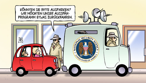 Cartoon: NSA will zurückfahren (medium) by Harm Bengen tagged karikatur,cartoon,bengen,harm,spionage,usa,nsa,zurückfahren,ausspähprogramm,ausparken,ausparken,ausspähprogramm,zurückfahren,nsa,usa,spionage,harm,bengen,cartoon,karikatur