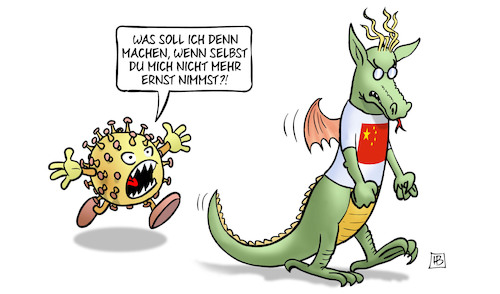 Cartoon: Null-Covid-Lockerungen (medium) by Harm Bengen tagged null,covid,lockerungen,corona,virus,china,drache,harm,bengen,cartoon,karikatur,null,covid,lockerungen,corona,virus,china,drache,harm,bengen,cartoon,karikatur