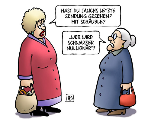 Cartoon: Nullionär (medium) by Harm Bengen tagged jauch,letzte,sendung,schäuble,finanzminister,millionär,null,schwarze,harm,bengen,cartoon,karikatur,jauch,letzte,sendung,schäuble,finanzminister,millionär,null,schwarze,harm,bengen,cartoon,karikatur