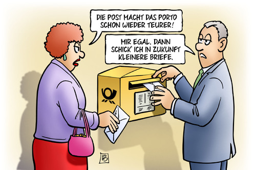 Cartoon: Porto-Erhöhung (medium) by Harm Bengen tagged post,porto,teurer,briefe,briefkasten,postkunde,harm,bengen,cartoon,karikatur,post,porto,teurer,briefe,briefkasten,postkunde,harm,bengen,cartoon,karikatur