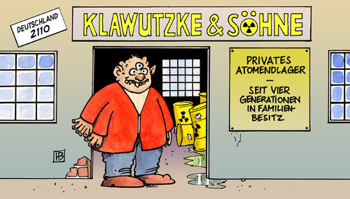 Cartoon: Private Atomendlager (medium) by Harm Bengen tagged privat,atomendlager,atommüll,atom,atomkraft,kernkraft,abfall,risiko,strahlung,endlager,gorleben,asse,energie,atomkonzerne,energieriesen,bundesregierung,röttgen,zukunft,mutation,krank,atommüll,atomendlager,privat,atomkraft,atom,abfall,kernkraft,strahlung,endlager,gorleben,asse,energie,atomkonzerne,röttgen,mutation