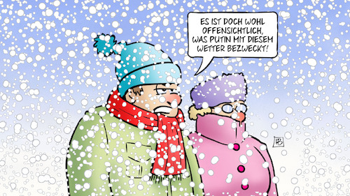 Cartoon: Putins Wetter (medium) by Harm Bengen tagged putin,wetter,schnee,gas,heizung,russland,ukraine,krieg,harm,bengen,cartoon,karikatur,putin,wetter,schnee,gas,heizung,russland,ukraine,krieg,harm,bengen,cartoon,karikatur