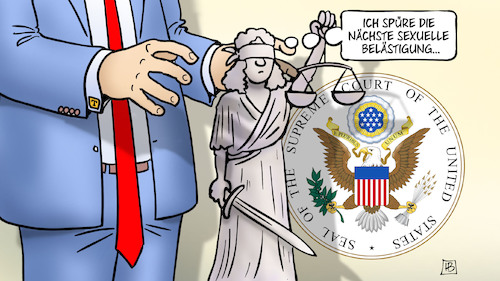 Cartoon: RBG-Nachfolge (medium) by Harm Bengen tagged justitia,usa,trump,sexuelle,belästigung,richterin,nachfolge,nominierung,ruth,bader,ginsburg,supreme,court,republikaner,harm,bengen,cartoon,karikatur,justitia,usa,trump,sexuelle,belästigung,richterin,nachfolge,nominierung,ruth,bader,ginsburg,supreme,court,republikaner,harm,bengen,cartoon,karikatur