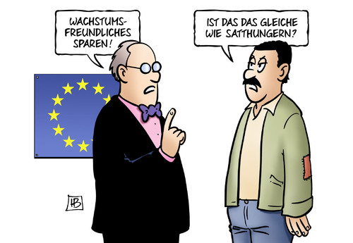 Cartoon: Satthungern (medium) by Harm Bengen tagged wachstum,wachtumsfreundliches,sparen,satthungern,hunger,zypern,kredite,schulden,bankenrettung,hilfspaket,eu,gipfel,bruessel,harm,bengen,cartoon,karikatur,wachstum,wachtumsfreundliches,sparen,satthungern,hunger,zypern,kredite,schulden,bankenrettung,hilfspaket,eu,gipfel,bruessel,harm,bengen,cartoon,karikatur