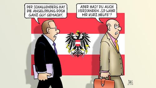 Cartoon: Schallenberg-Angelobung (medium) by Harm Bengen tagged schallenberg,angelobung,amtseid,stellvertreter,schachzug,wien,österreich,bundeskanzler,kurz,korruption,bestechung,rücktritt,harm,bengen,cartoon,karikatur,schallenberg,angelobung,amtseid,stellvertreter,schachzug,wien,österreich,bundeskanzler,kurz,korruption,bestechung,rücktritt,harm,bengen,cartoon,karikatur