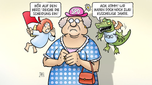 Cartoon: Scheidung oder nicht (medium) by Harm Bengen tagged engel,herz,scheidung,kuschelige,jahre,monster,alte,tante,saskia,walter,borjans,esken,norbert,groko,spd,stichwahl,koalition,harm,bengen,cartoon,karikatur,engel,herz,scheidung,kuschelige,jahre,monster,alte,tante,saskia,walter,borjans,esken,norbert,groko,spd,stichwahl,koalition,harm,bengen,cartoon,karikatur