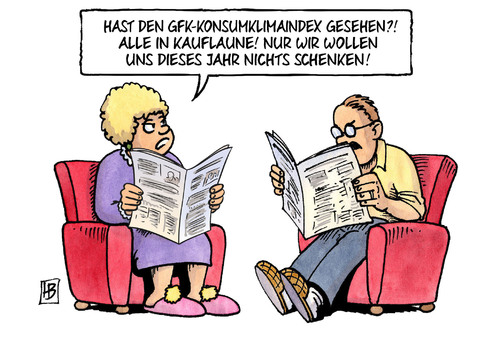 Cartoon: Schenken (medium) by Harm Bengen tagged konsumklimaindex,kauflaune,gfk,weihnachten,schenken,harm,bengen,cartoon,karikatur,konsumklimaindex,kauflaune,gfk,weihnachten,schenken,harm,bengen,cartoon,karikatur