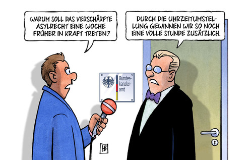 Cartoon: Schnell-Abschiebung (medium) by Harm Bengen tagged stunde,uhrzeitumstellung,winterzeit,asylrecht,abschiebung,kanzleramt,asylbewerber,fluechtlingsfrage,fluechtlinge,flucht,asyl,harm,bengen,cartoon,karikatur,abschiebung,asylrecht,winterzeit,uhrzeitumstellung,stunde,kanzleramt,asylbewerber,fluechtlingsfrage,fluechtlinge,flucht,asyl,harm,bengen,cartoon,karikatur