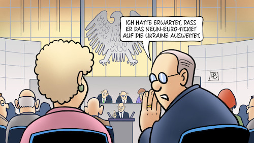 Cartoon: Scholz-Generaldebatte (medium) by Harm Bengen tagged bundestag,generaldebatte,scholz,neun,euro,ticket,nahverkehr,spritpreis,russland,ukraine,krieg,harm,bengen,cartoon,karikatur,bundestag,generaldebatte,scholz,neun,euro,ticket,nahverkehr,spritpreis,russland,ukraine,krieg,harm,bengen,cartoon,karikatur