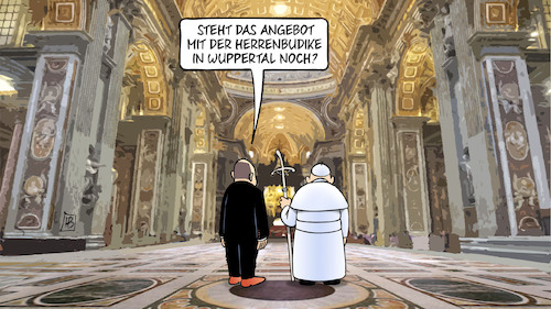 Cartoon: Scholz-Papstaudienz (medium) by Harm Bengen tagged loriot,angebot,herrenbudike,wuppertal,scholz,papst,audienz,vatikan,rom,harm,bengen,cartoon,karikatur,loriot,angebot,herrenbudike,wuppertal,scholz,papst,audienz,vatikan,rom,harm,bengen,cartoon,karikatur