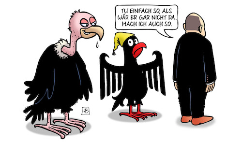 Cartoon: Scholz-Rat (medium) by Harm Bengen tagged scholz,ignorieren,rat,geier,pleitegeier,adler,bundesadler,angst,haushaltssperren,bverfg,urteil,harm,bengen,cartoon,karikatur,scholz,ignorieren,rat,geier,pleitegeier,adler,bundesadler,angst,haushaltssperren,bverfg,urteil,harm,bengen,cartoon,karikatur