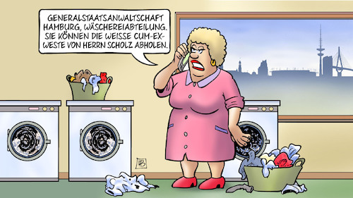 Cartoon: Scholz-Weste (medium) by Harm Bengen tagged generalstaatsanwaltschaft,hamburg,wäschereiabteilung,weisse,cum,ex,weste,scholz,waschmaschine,warburgbank,steuerhinterziehung,harm,bengen,cartoon,karikatur,generalstaatsanwaltschaft,hamburg,wäschereiabteilung,weisse,cum,ex,weste,scholz,waschmaschine,warburgbank,steuerhinterziehung,harm,bengen,cartoon,karikatur