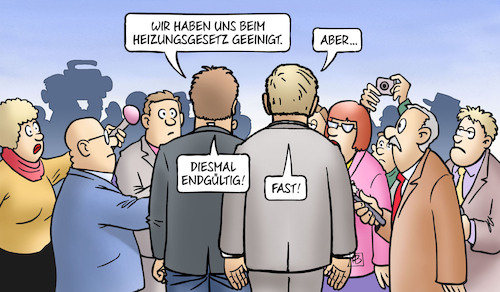 Cartoon: Schon wieder einig (medium) by Harm Bengen tagged einigung,heizungsstreit,heizungsgesetz,habeck,lindner,grüne,fdp,presse,interview,klimaschutz,harm,bengen,cartoon,karikatur,einigung,heizungsstreit,heizungsgesetz,habeck,lindner,grüne,fdp,presse,interview,klimaschutz,harm,bengen,cartoon,karikatur