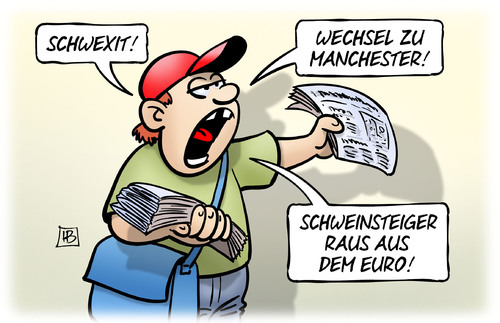 Cartoon: Schwexit (medium) by Harm Bengen tagged schwexit,grexit,wechsel,manchester,united,bayern,münchen,fussball,schweinsteiger,euro,harm,bengen,cartoon,karikatur,schwexit,grexit,wechsel,manchester,united,bayern,münchen,fussball,schweinsteiger,euro,harm,bengen,cartoon,karikatur