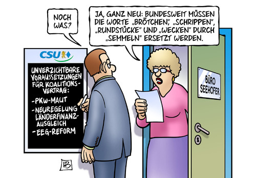 Cartoon: Seehofers Forderungen (medium) by Harm Bengen tagged seehofer,forderungen,bundestagswahl,landtagswahl,bayern,csu,koalition,koalitionsvertrag,maut,pkw,neuregelung,länderfinanzausgleich,eeg,reform,brötchen,semmel,harm,bengen,cartoon,karikatur,seehofer,forderungen,bundestagswahl,landtagswahl,bayern,csu,koalition,koalitionsvertrag,maut,pkw,neuregelung,länderfinanzausgleich,eeg,reform,brötchen,semmel,harm,bengen,cartoon,karikatur