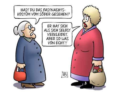 Cartoon: Söder als Söder (medium) by Harm Bengen tagged fastnachtskostüm,verkleidung,söder,bayern,ministerpräsident,fasching,karneval,echt,susemil,harm,bengen,cartoon,karikatur,fastnachtskostüm,verkleidung,söder,bayern,ministerpräsident,fasching,karneval,echt,susemil,harm,bengen,cartoon,karikatur